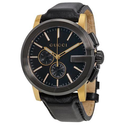 black gucci watch mens|gucci g chrono watch black.